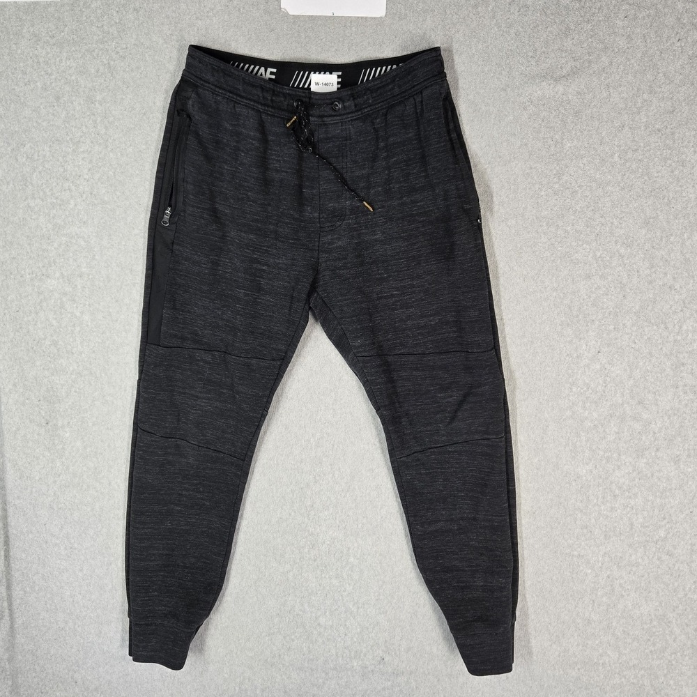 American Eagle Outfitters Men Pants M Black Jogger Fleece Flex Slim